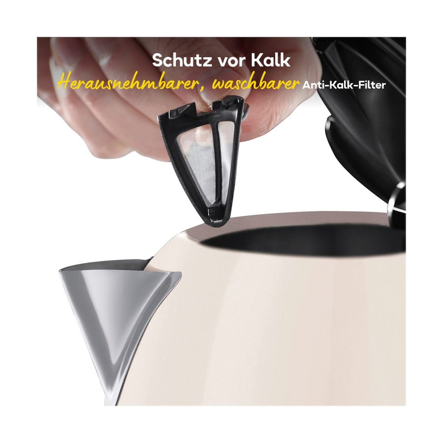 RUSSELL HOBBS Wasserkocher Colours Plus Jasmine 28510-70 1,7L 2400W Cremeweiß