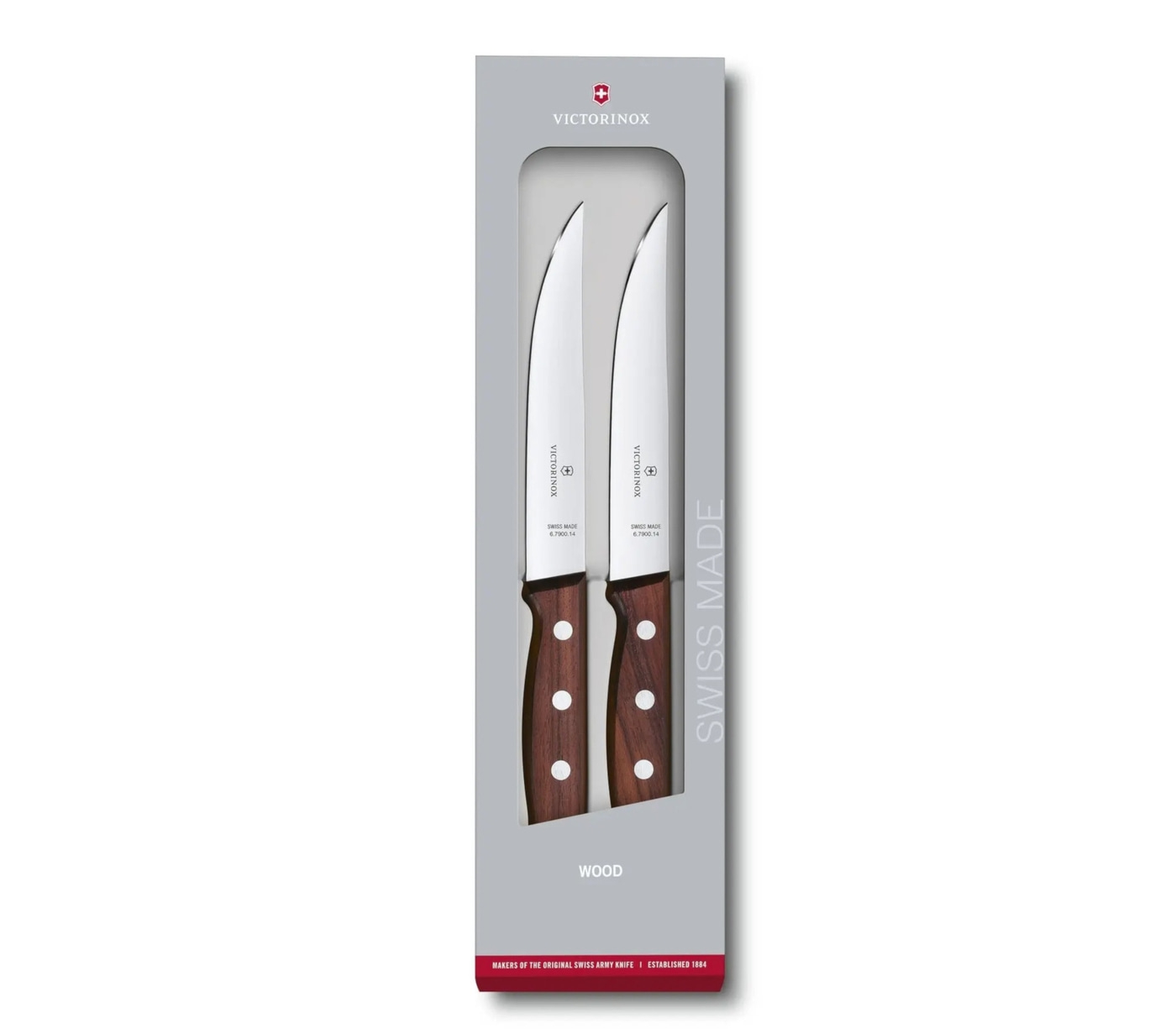 VICTORINOX Wood Steakmesser-Set 2-teilig 14 cm Palisanderholz