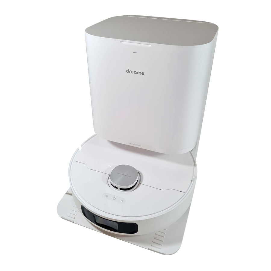 Weißer Roboter-Staubsauger mit Ladestation, Dreame L10 Prime, Haushaltsgerät