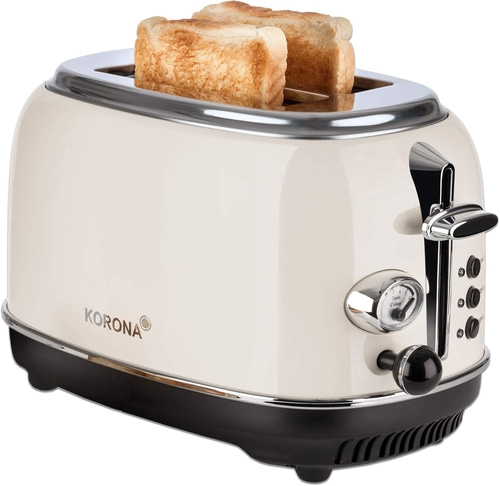 KORONA Retro Toaster 21666 Doppelschlitztoaster 815W Auftau-Funktion creme NEU