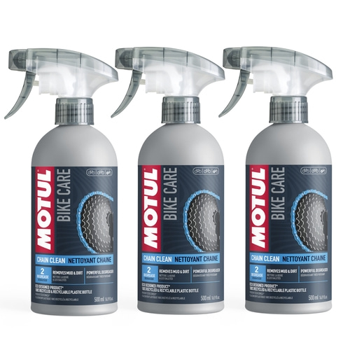 3x MOTUL "Chain Clean" Kettenreiniger 500 ml für Fahrradketten Kassetten Ritzeln