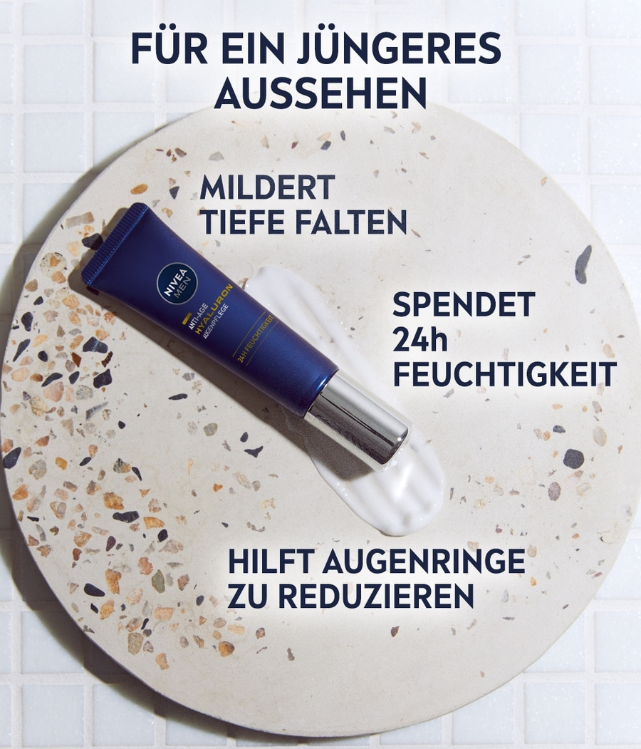 Nivea Men Augenpflege, Anti-Age, Hyaluron, mildert Falten, spendet Feuchtigkeit, reduziert Augenringe