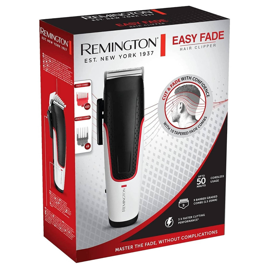 REMINGTON Haarschneider HC500 Easy Fade Haarschneidemaschine Netz-/Akkubetrieb