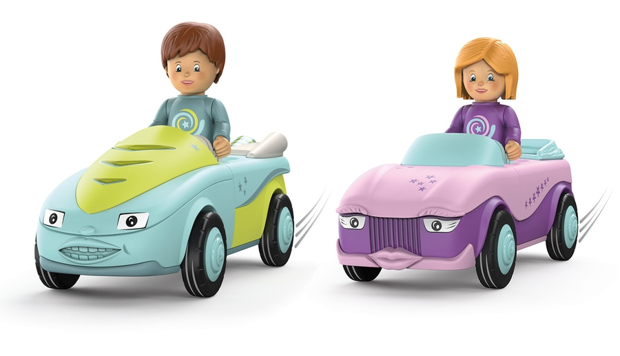 TODDYS by SIKU Fahrzeug Set mit Spielfiguren Freddy Fluxy & Betty Blinky Autos