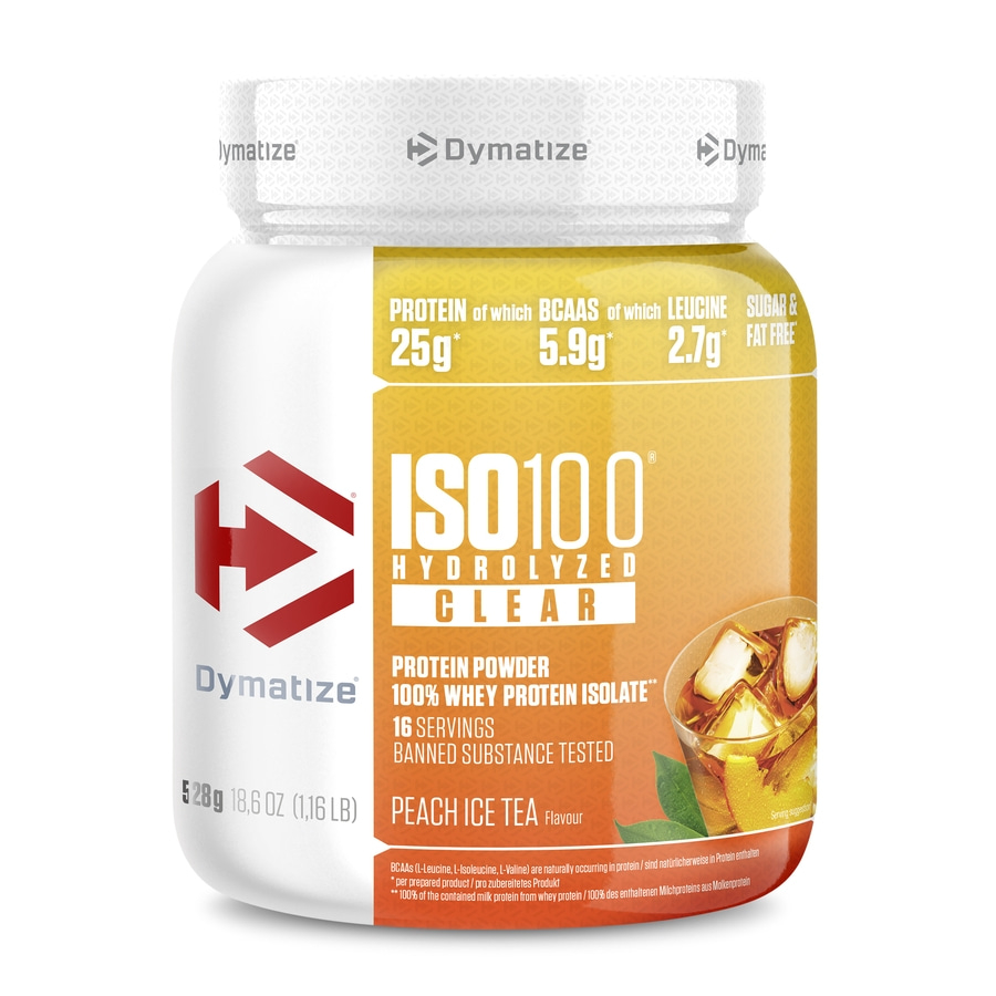 Dymatize ISO 100 Hydrolyzed Clear Protein Pulver, Pfirsich Eistee