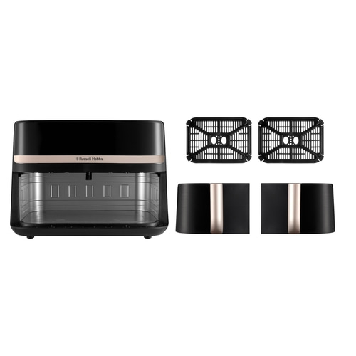 RUSSELL HOBBS Heißluftfritteuse 2 Kammern 9 L Rapid Airfryer Satisfry 27680-56