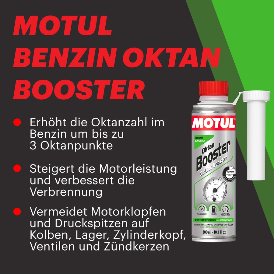 6x MOTUL 300ml Oktan Booster Benzin Verbessert Startverhalten Octanebooster