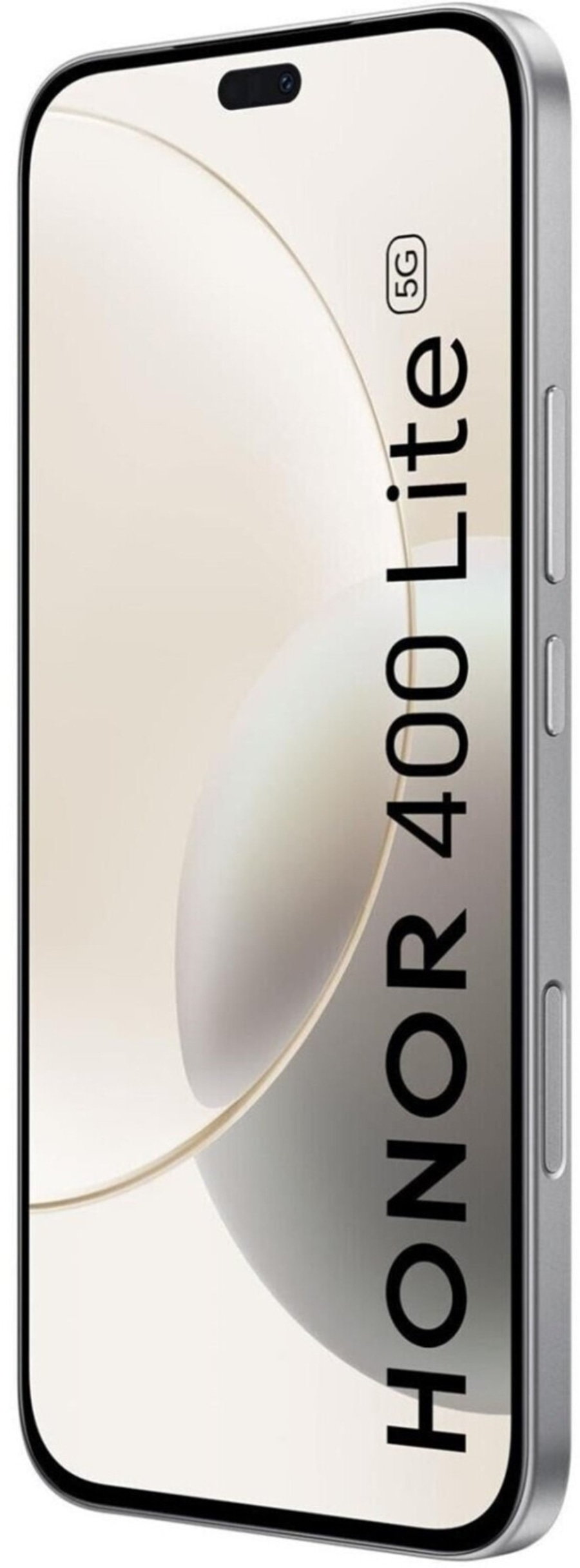 HONOR 40 Lite 5G Smartphone auf einem hellen Hintergrund, Seitenansicht.