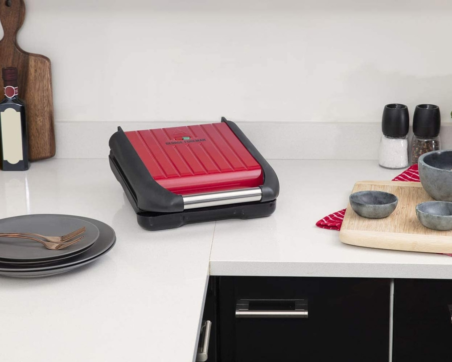 GEORGE FOREMAN Kontaktgrill Steel Compact Fitnessgrill 25030-56 Sandwichgrill