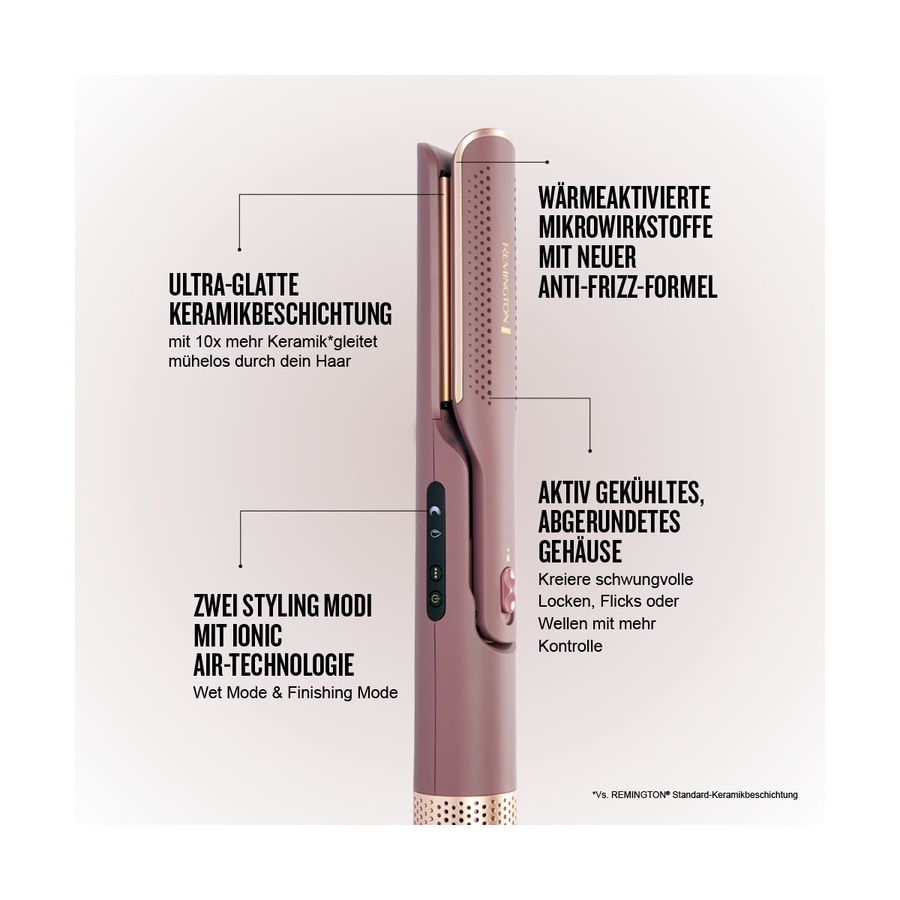 REMINGTON Haarglätter Glätteisen Airstyler 2 in 1 Nass & Trocken AIRvive AS8930