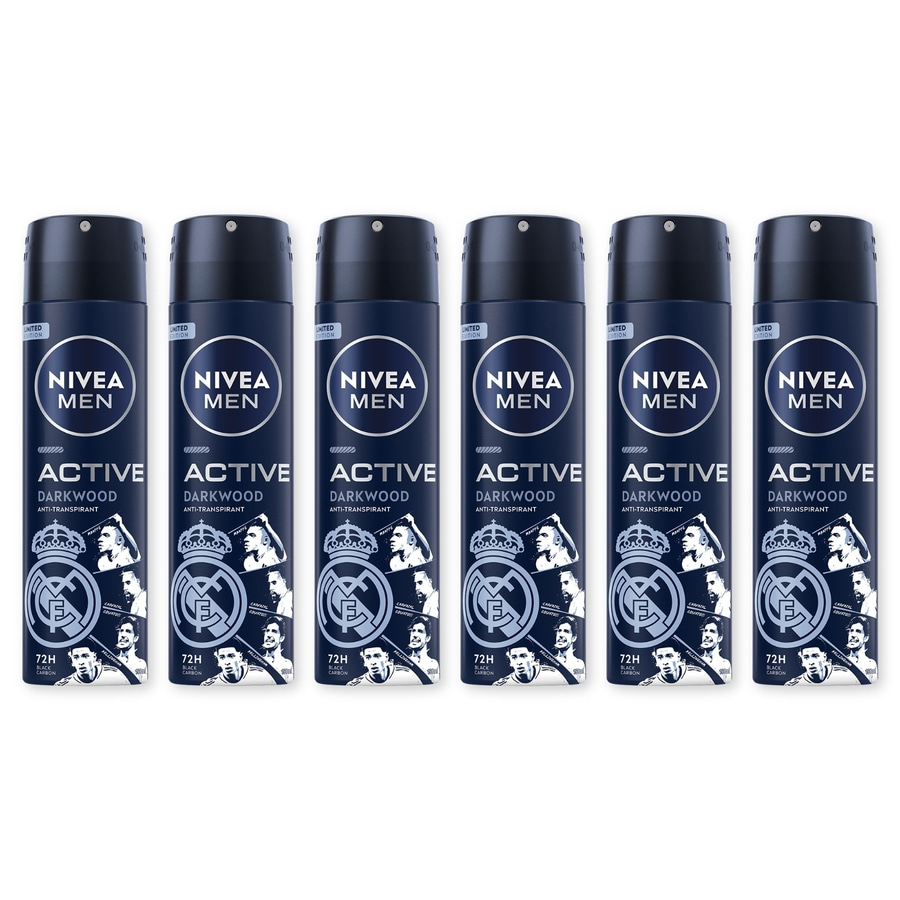 NIVEA MEN Deodorant Active Darkwood Limited Edition Deo Spray 6 x 150ml