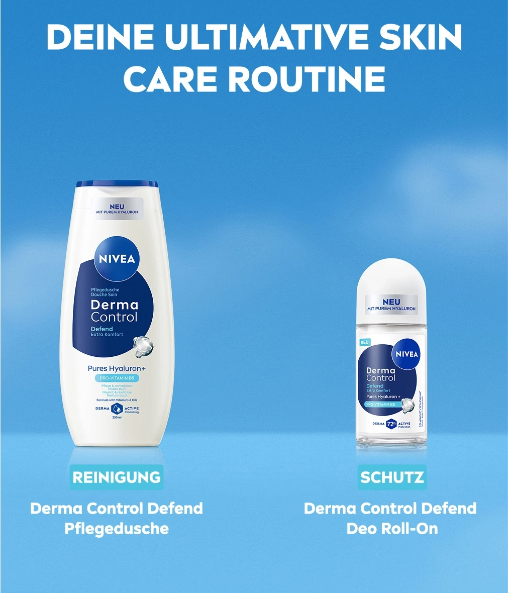 Nivea Duschgel und Deo Roll-On für deine Hautpflege Routine