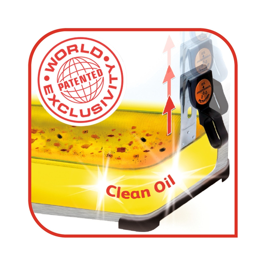 TEFAL Fritteuse Filtra Pro FR5111 3 Liter Öl Edelstahl für 800 g Pommes silber