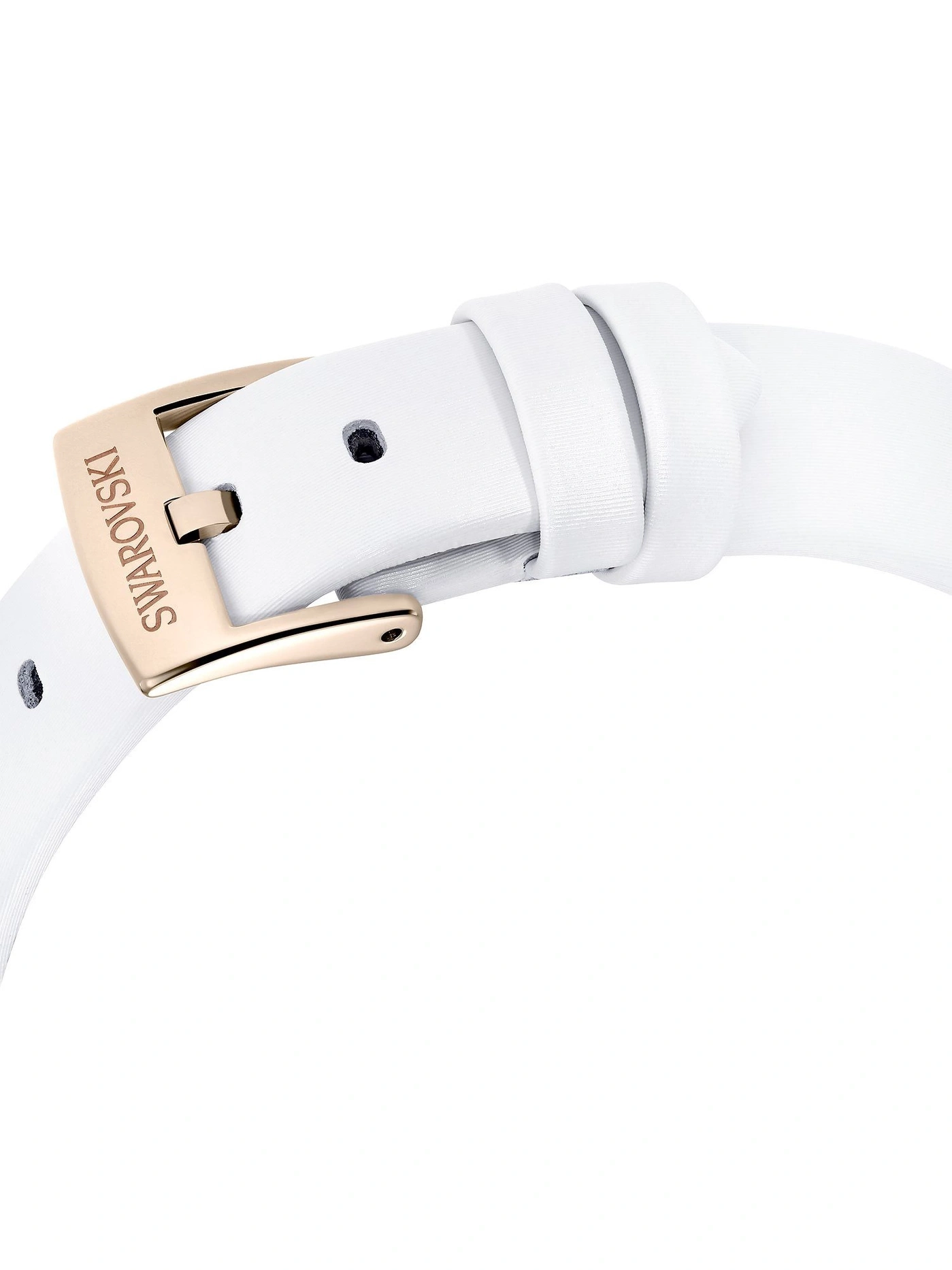 Weißes Armband mit goldener SWAROVSKI-Schließe