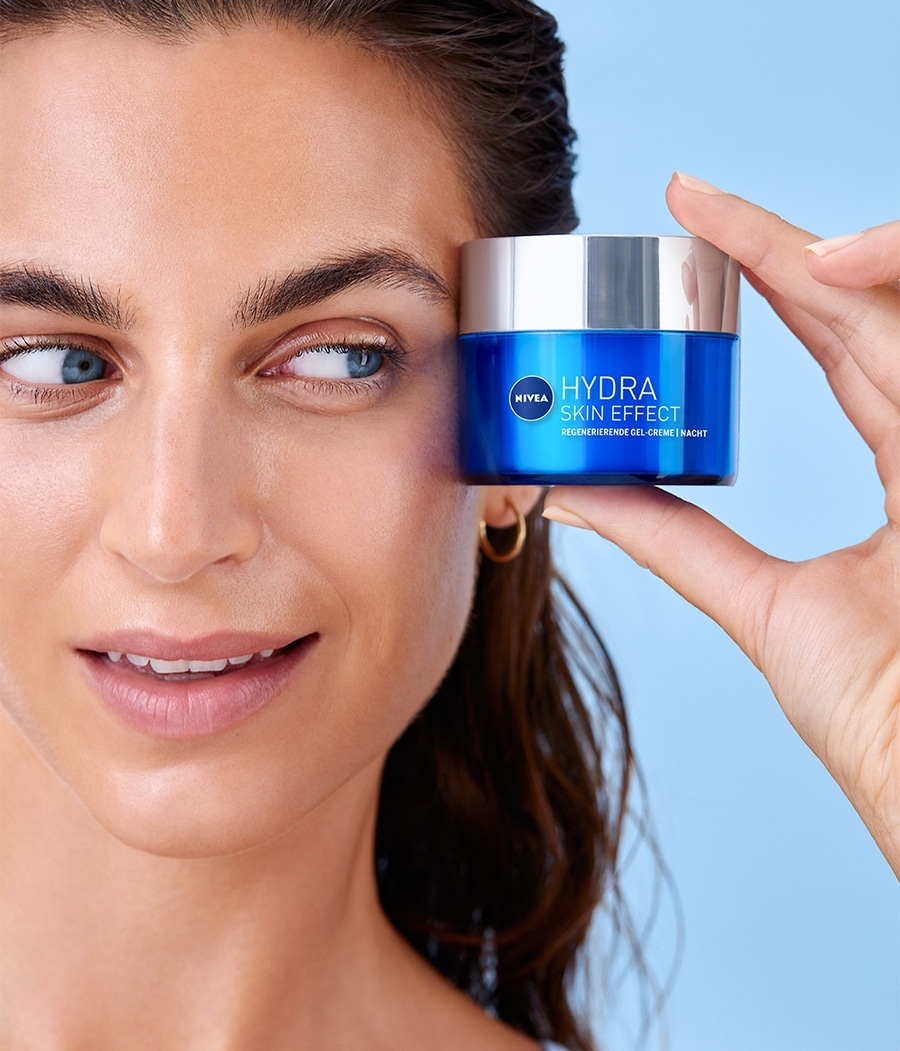NIVEA Hydra Skin Effect regenerierende Gel Creme Nachtpflege pures Hyaluron 50ml
