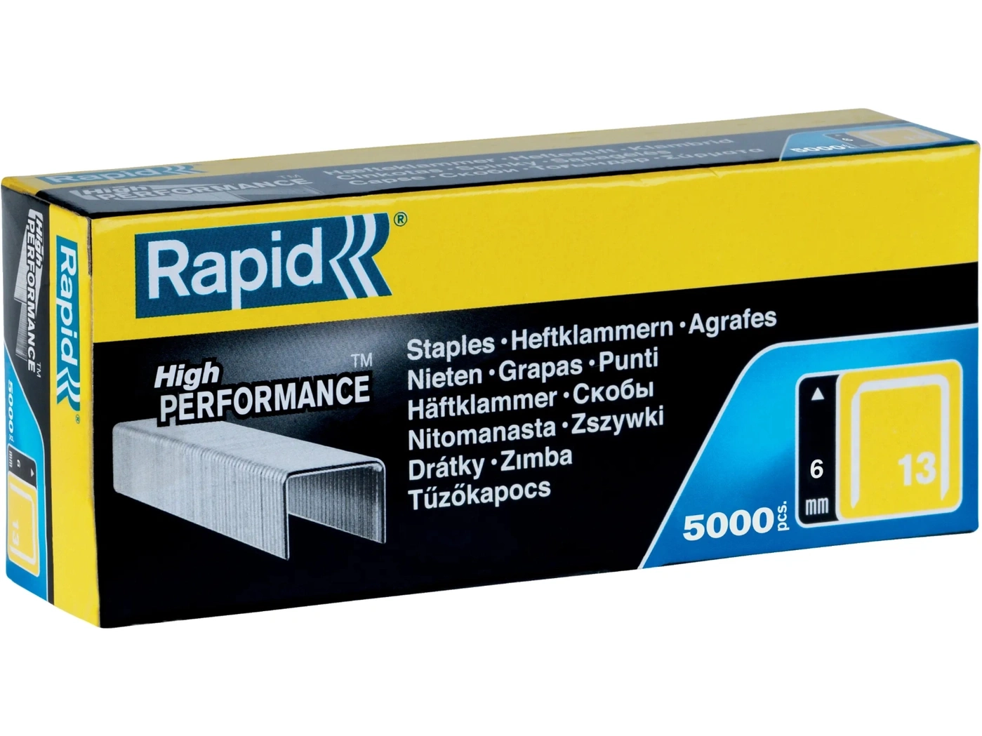 Verpackung von Rapid Hochleistungsklammern mit 5000 Stück.