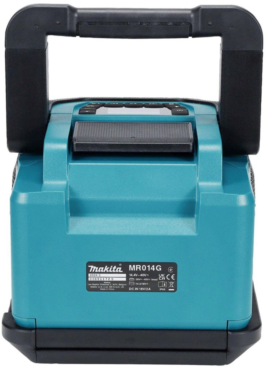 Makita MR014G Baustrahler mit Griff und Bedienfeld, blau-schwarz