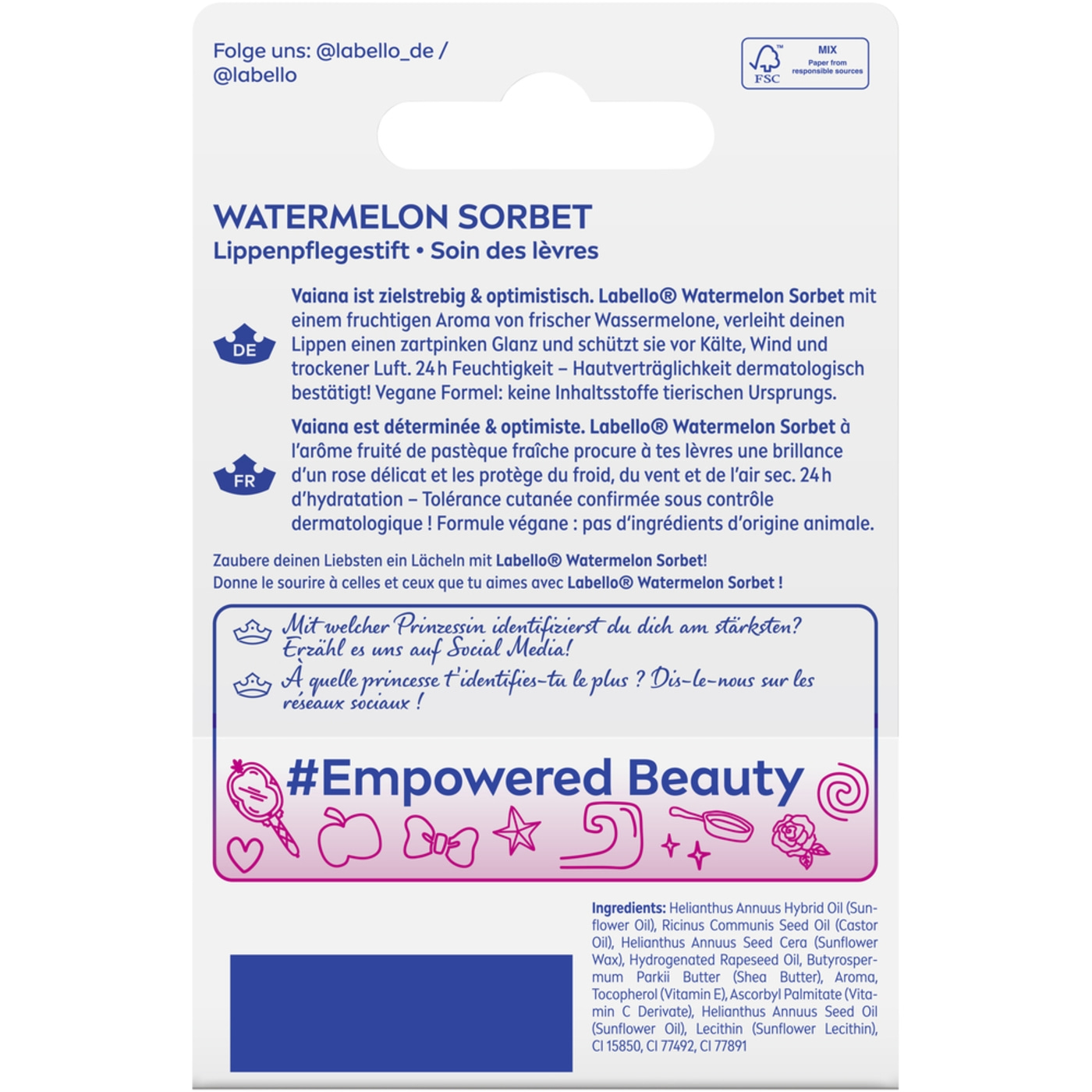 Labello LIMITED DISNEY PRINCESS EDITION Lippenpflegeset (4-teilig)