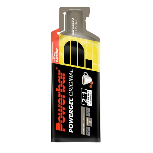 POWERBAR PowerGel Fruit Espresso High Carb Energie Gel Natrium Koffein 24 x 41 g