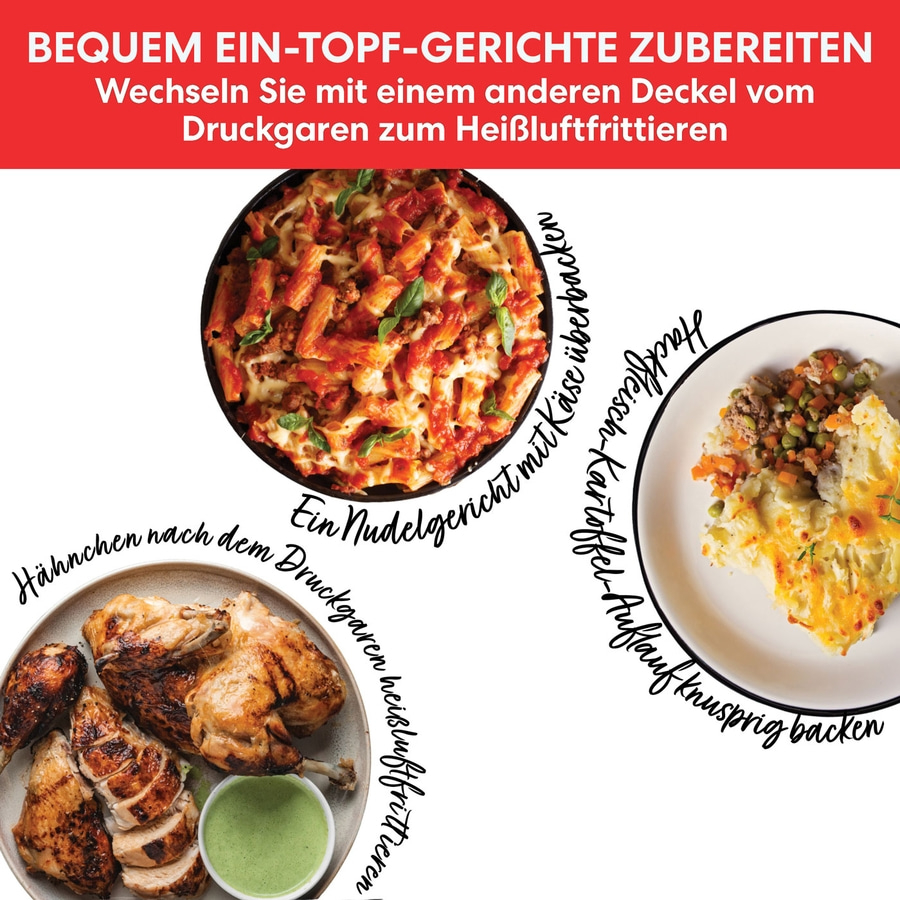 INSTANT POT Duo Crisp Multikocher 11-in-1 Heißluftfritteuse 5,7L Slow Cooker