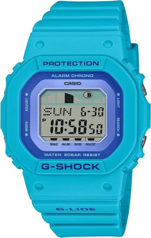 Blauer G-Shock digitaler Chronograph mit
TEXT AUF DEM ZIFFERBLATT