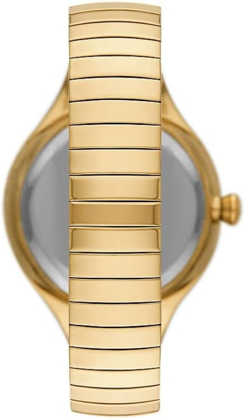 Goldene Uhr mit goldenem Armband, Nahaufnahme, Detail, Schmuck, Accessoire