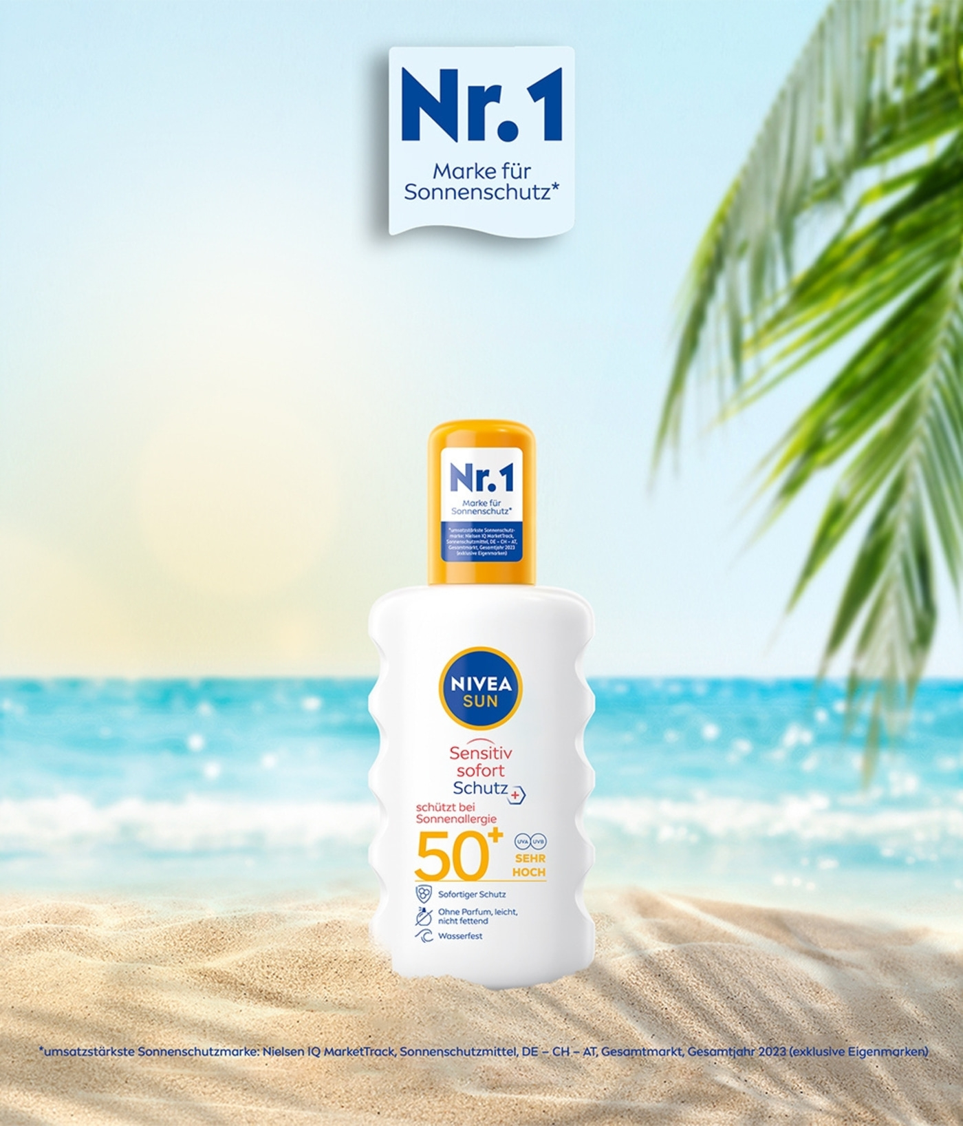 Nivea Sonnencreme, Nr.1 Sonnenschutz, 50+ Schutz, für Sonnenallergie, wasserfest