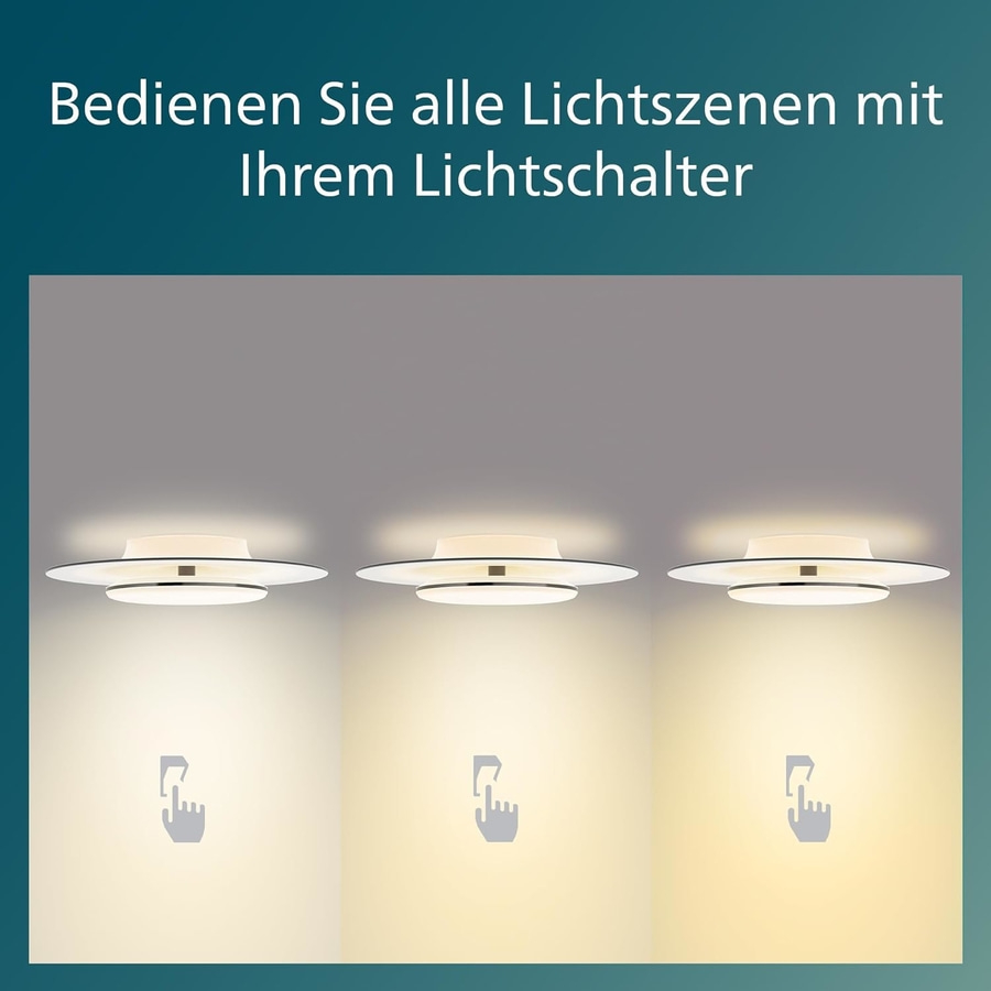 Lichtszenen mit Lichtschalter bedienen, verschiedene Lichtfarben.