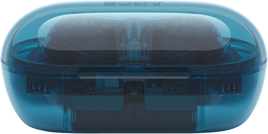 Sony Kopfhörer Ladecase transparent blau