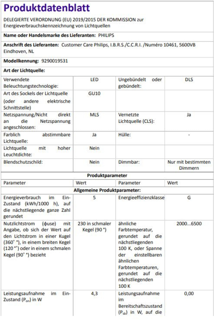 PHILIPS Hue GU10 Leuchtmittel White & Color Ambiance 350lm Spot Licht Strahler