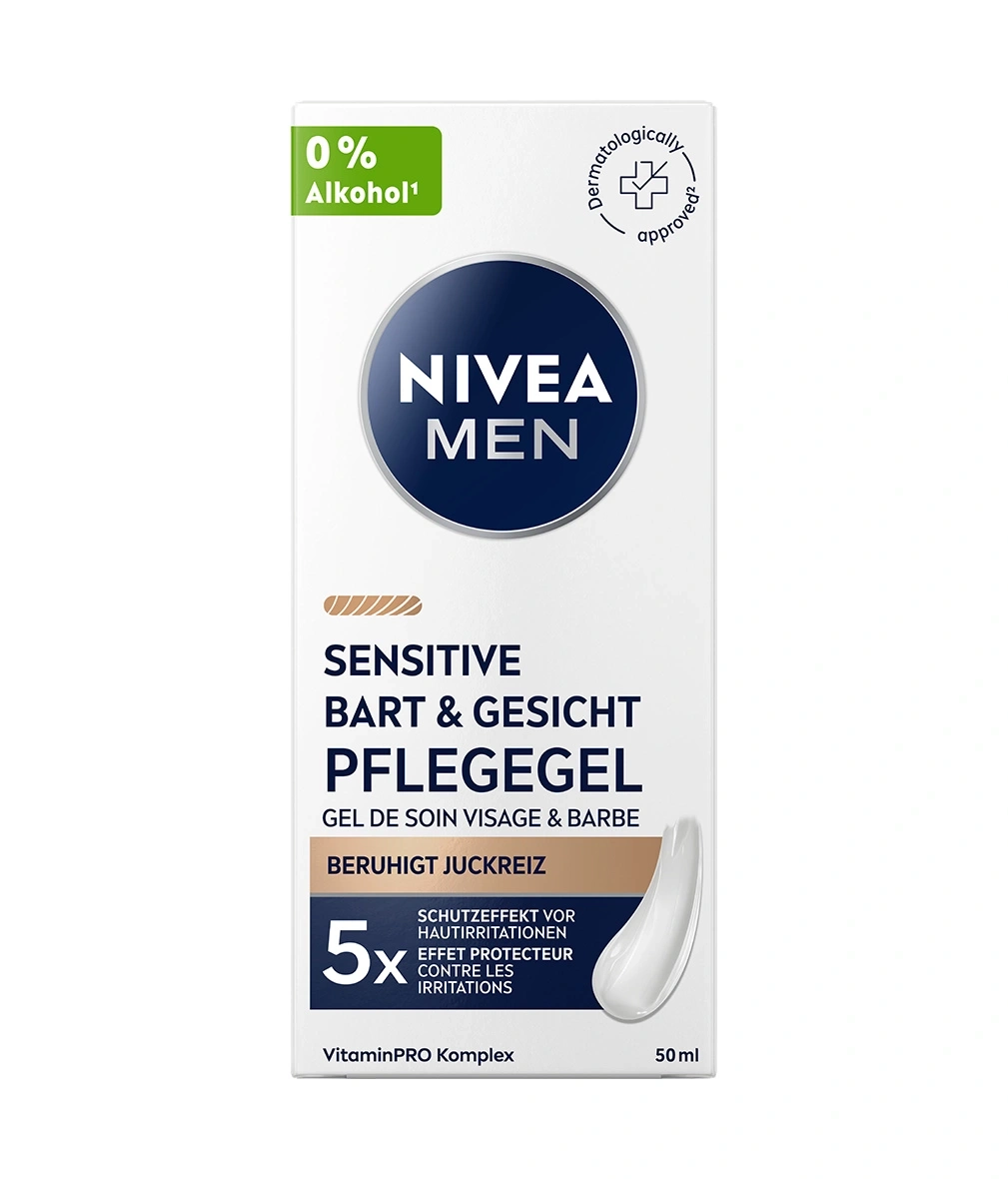 Nivea Men Sensitive Bart & Gesicht Pflegegel, 50 ml
