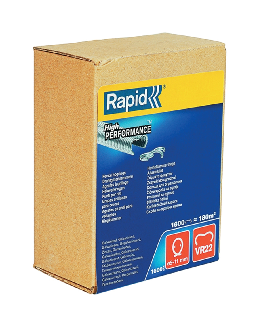 RAPID VR22 Zaun-Ringklammern Verzinkt 1600 Stk. 40108810