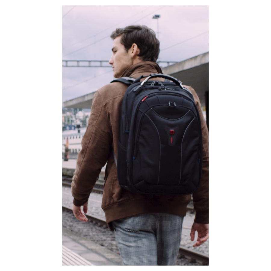 WENGER Carbon Notebook-Rucksack bis 17 Zoll Wasserdicht 30 L Schwarz-Rot