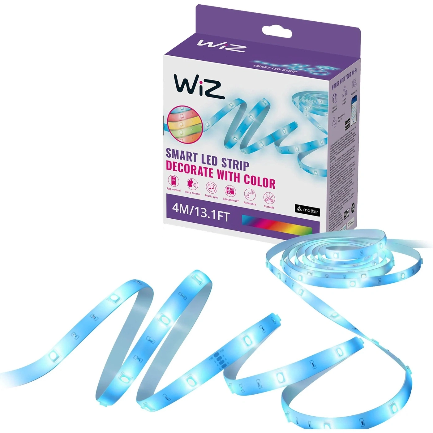 Wiz Smart LED Streifen mit 4M/13.1FT Länge, dekoriere mit Farbe