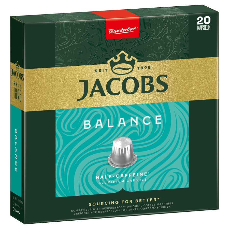 Jacobs Kaffeekapseln Balance, 200 Nespresso®* kompatible Kapseln JDE_Jac_4061927_10x_virt