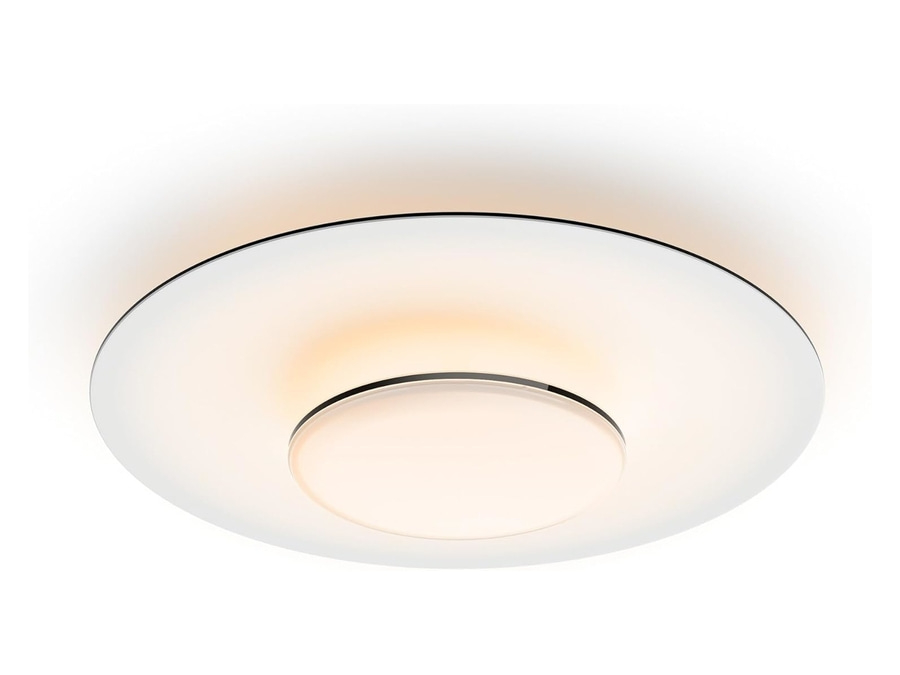 Deckenleuchte, rund, weiß, mit schwarzem Rand, modernes Design, Licht