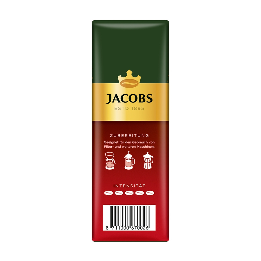 JACOBS Filterkaffee Meisterröstung 6 x 500 g Kaffee gemahlen + 1 Becher + 1 Dose