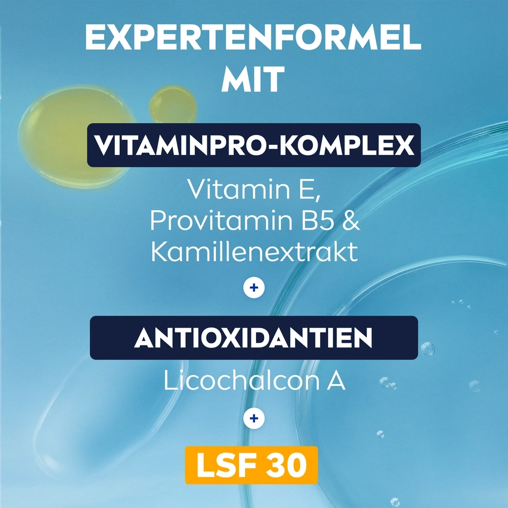 Expertenformel mit Vitaminpro-Komplex, Antioxidantien und LSF 30.