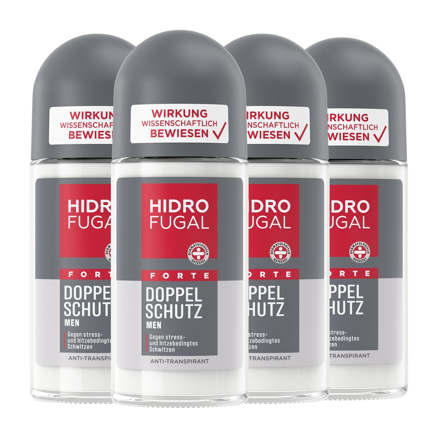 HIDROFUGAL Deo Roll-On MEN DOPPEL SCHUTZ 2-fach Anti-Transpirant-Schutz 4 x 50ml