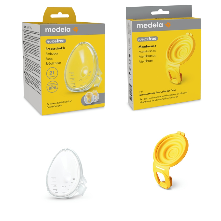 MEDELA Hands-free 2x Brusthauben 21 mm + 2x Membranen aus BPA-freiem Silikon