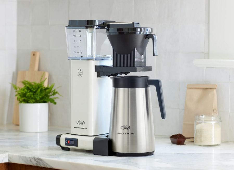 MOCCAMASTER Thermo Filterkaffeemaschine KBGT Off-White Thermoskanne weiß NEU