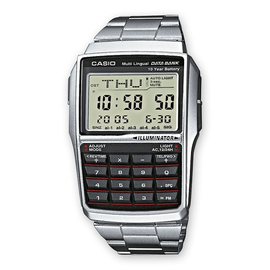 Casio Data Bank Uhr mit Taschenrechner und digitaler Anzeige
