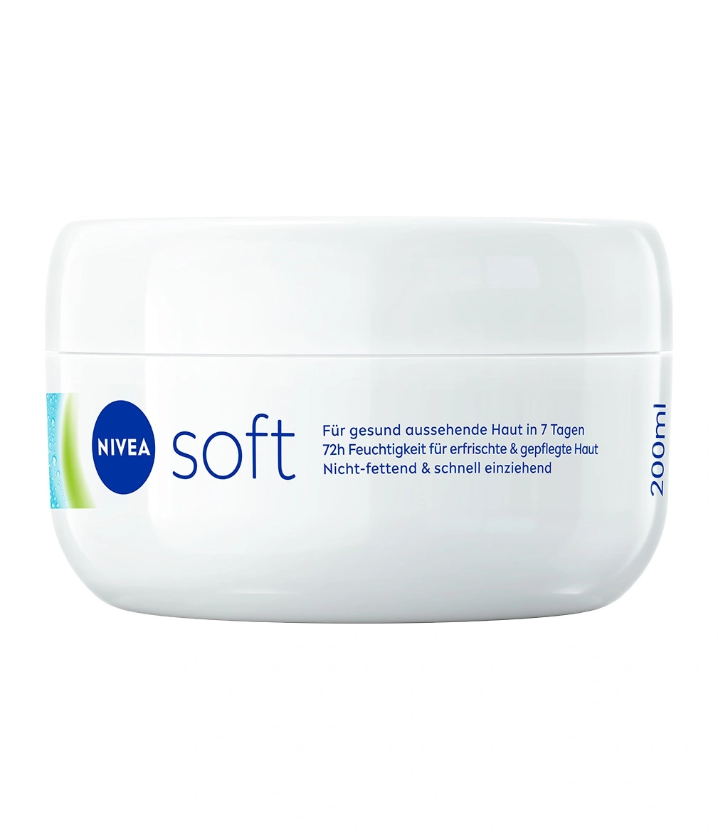 Nivea Soft Creme für gesunde Haut, 72h Feuchtigkeit, nicht fettend.