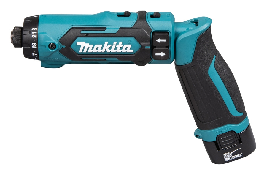 Makita Akkuschrauber, blau-schwarz, 7.2V Lithium-Ionen-Akku, PA6-GF30, Schraubendreher