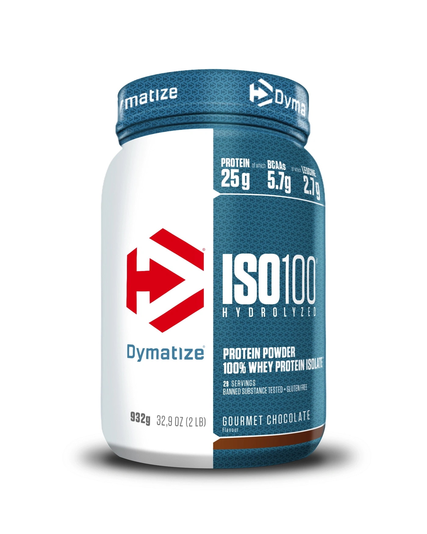 Dymatize ISO100 Protein-Pulver, Gourmet-Schokolade, 932g, 100% Whey Protein Isolat
