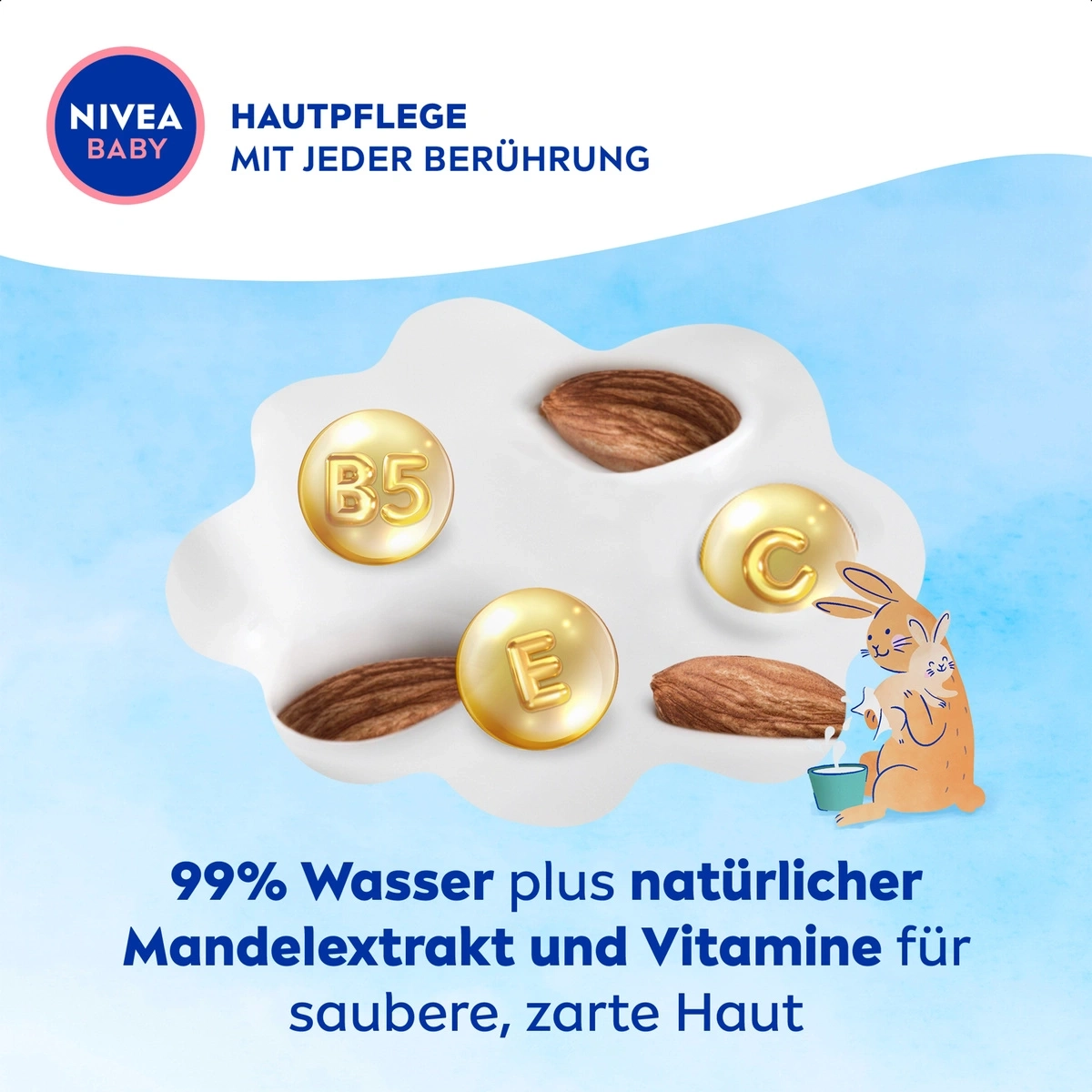 NIVEA BABY Hautpflege mit Mandelextrakt und Vitaminen