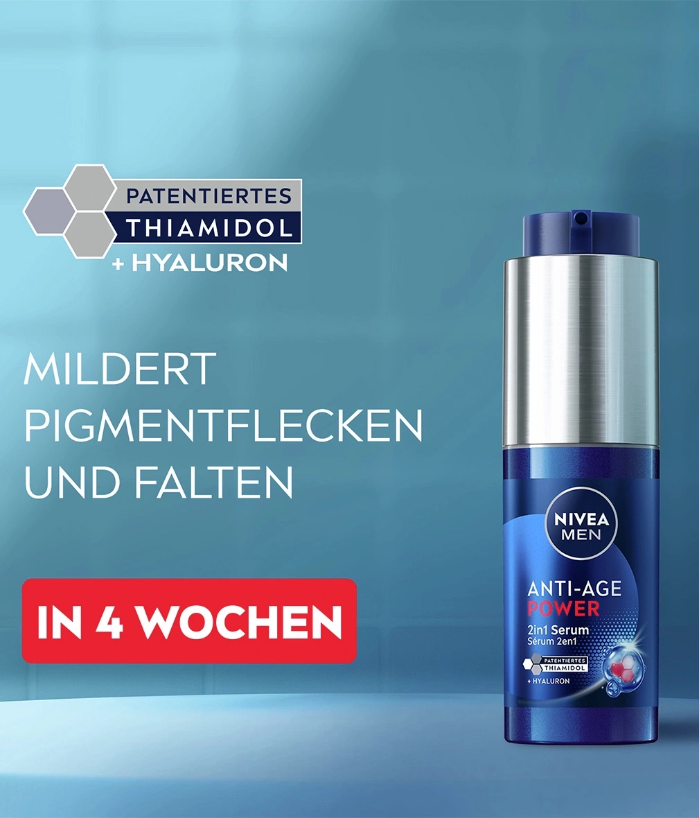 Nivea Men Anti-Age Power Serum mit patentiertem Thiamidol und Hyaluron