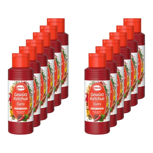 Hela Gewürz Ketchup Curry, leicht scharf, Flaschen, Gewürze, Lebensmittel, Produkt
