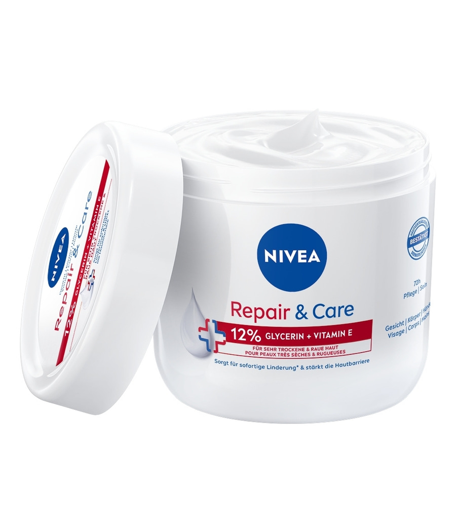 NIVEA Repair & Care Intensive Pflegecreme Glycerin+ Vitamin E Bodylotion 2x400ml