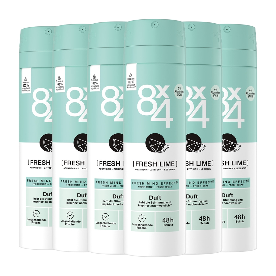 Deospray-Packung mit verschiedenen Düften, 48h Schutz, frische Düfte, Aluminiumfrei
